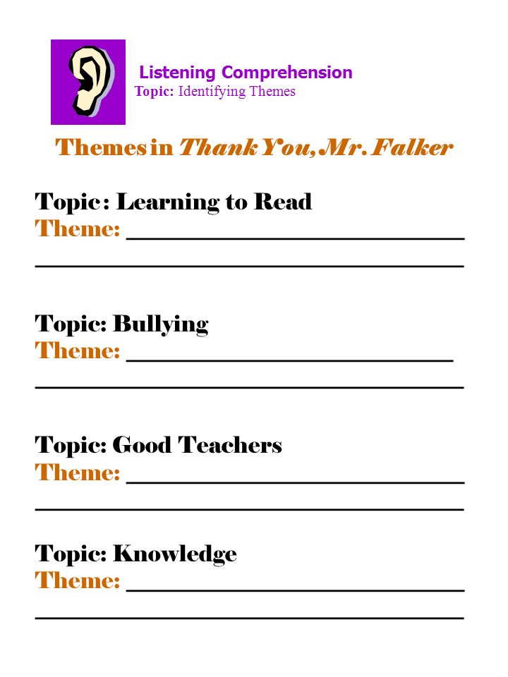 Themes in Thank You, Mr.