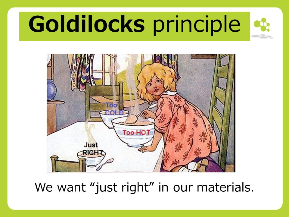 The Goldilocks Principle Meeting Needs >> Workpackage 2 Materials Adaptation 1 A Review Of Wp2 The Goldilocks The Goldilocks Principle Meeting Needs >> Workpackage 2 Materials Adaptation 1 A Review Of Wp2 The Goldilocks
