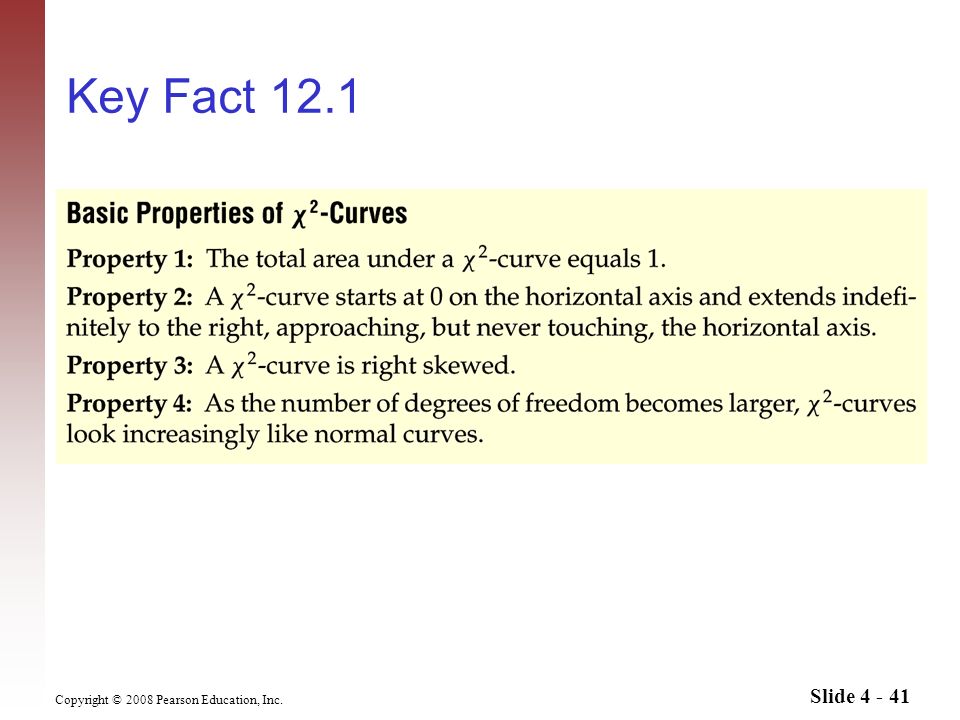 Slide Copyright © 2008 Pearson Education, Inc. Key Fact 12.1