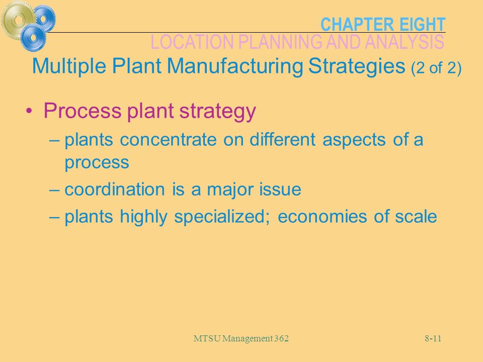 what is plant location in production management