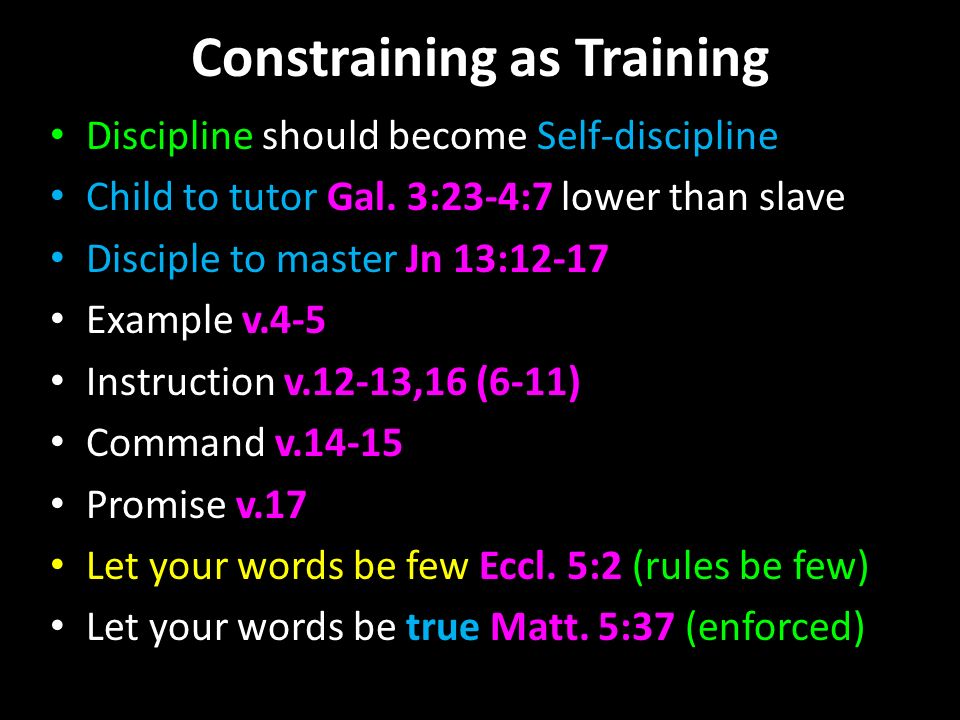 Master Slave Training