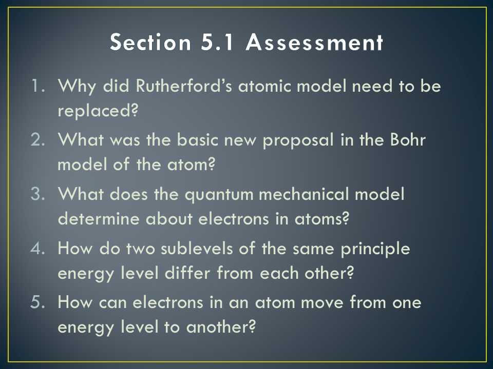 1.Why did Rutherford’s atomic model need to be replaced.