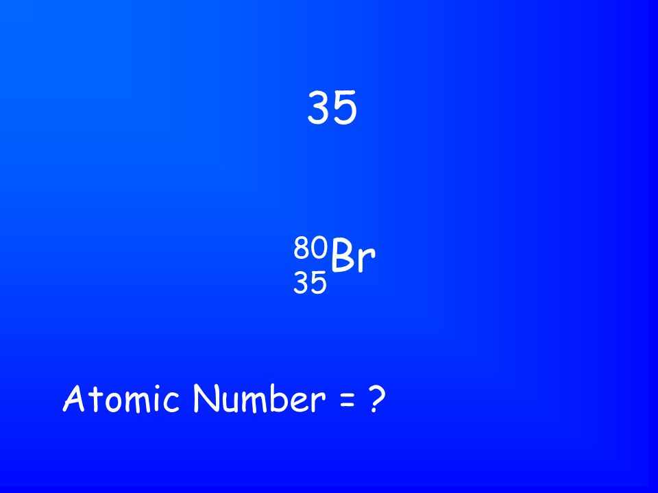 80 Br 35 Atomic Number =