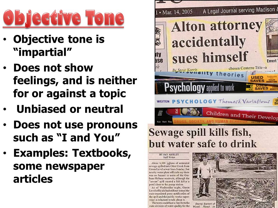 what is an objective tone