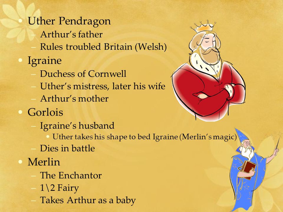 The Legends of King Arthur Character list- a beginning You will have to add  to this as you continue to read. - ppt download