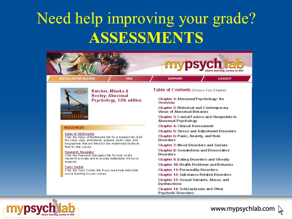 Need help improving your grade ASSESSMENTS