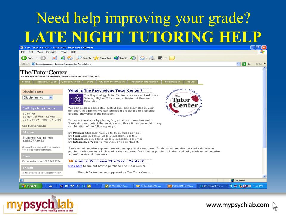 Need help improving your grade LATE NIGHT TUTORING HELP