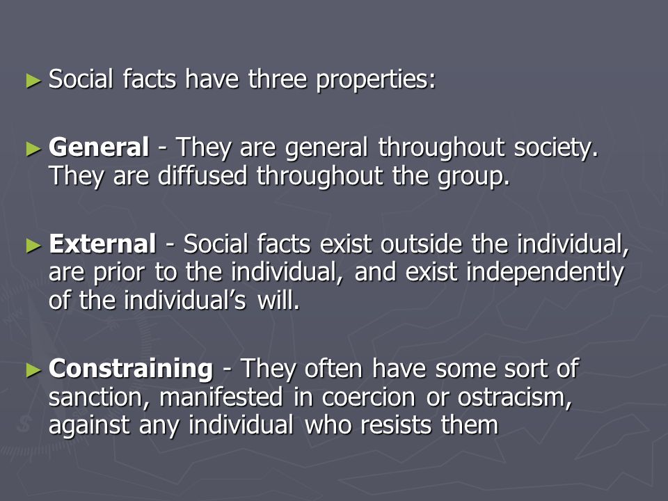 emile durkheim social facts