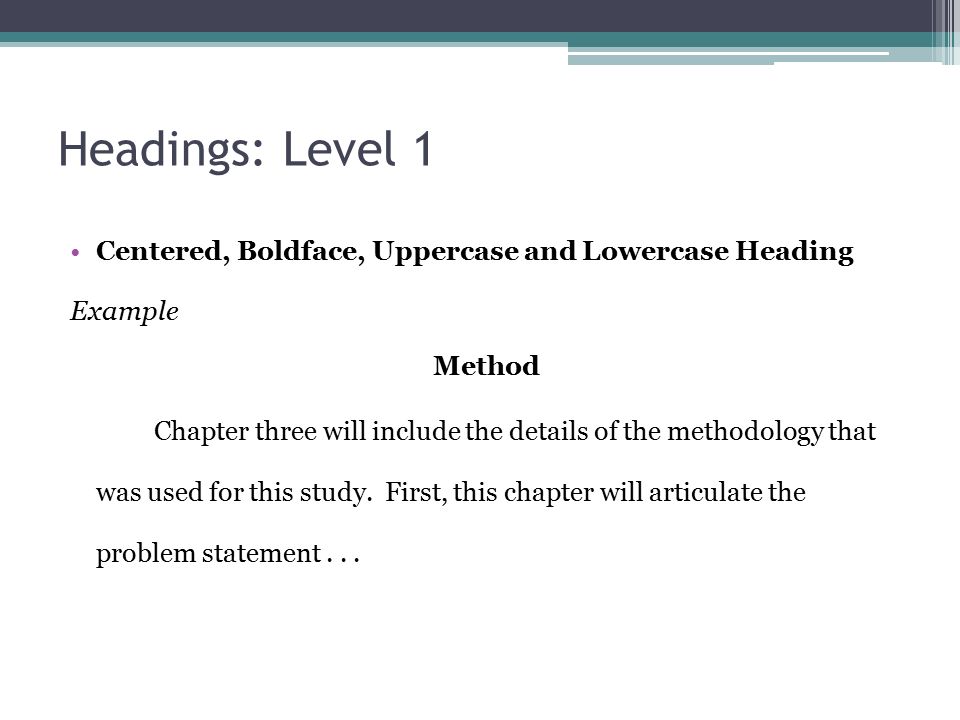 Apa Headings Dr Gustafson What Is A Heading Apa Manual 6 Th Edition 3 02 And 3 03 Headings Signal The Reader To Paper Sections Headings Signal Hierarchy Ppt Download