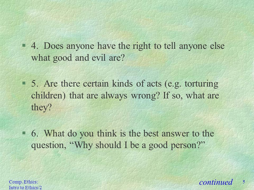 what does it mean to be a good person