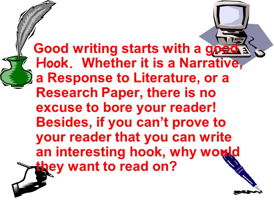 how to write a good hook for a paper