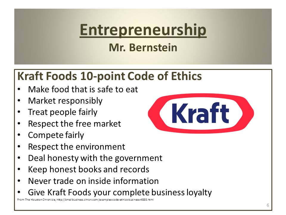 Entrepreneurship Mr Bernstein Social And Ethical Responsibility Pp January 13 Ppt Download