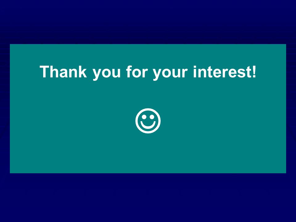 Thank you for your interest!