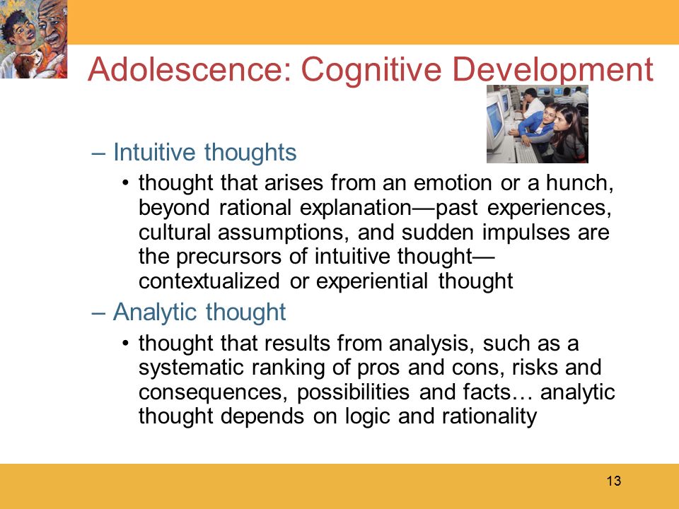 Intuitive thought online in adolescence