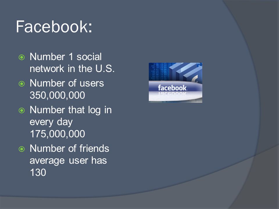 Facebook:  Number 1 social network in the U.S.