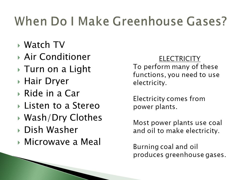  Watch TV  Air Conditioner  Turn on a Light  Hair Dryer  Ride in a Car  Listen to a Stereo  Wash/Dry Clothes  Dish Washer  Microwave a Meal ELECTRICITY To perform many of these functions, you need to use electricity.