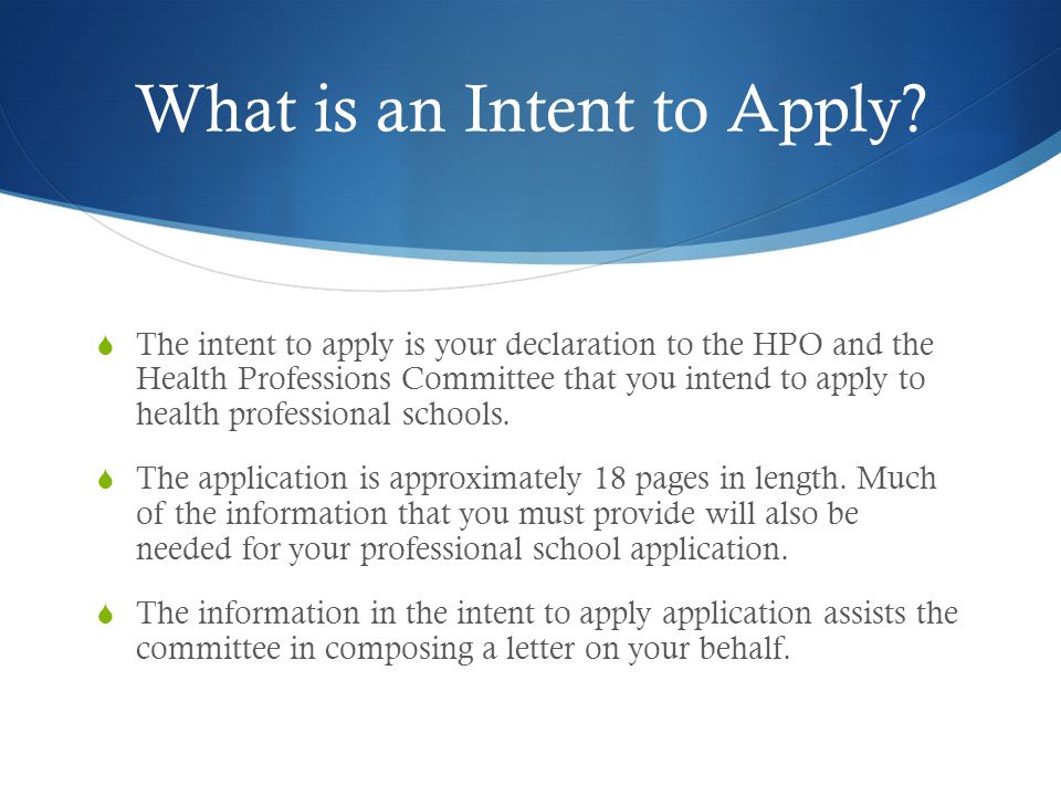 intent to apply health professions advising office hpo hpo letter of recommendation