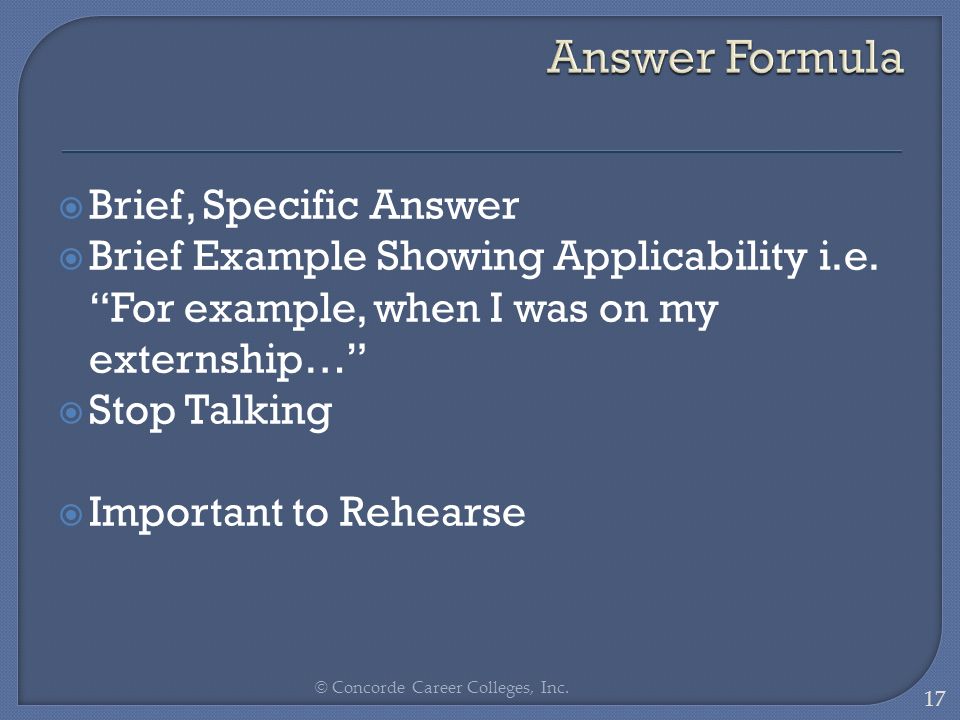 2 Graduate Employment Services C Concorde Career Colleges Inc 3 Prepare For An Interview In Terms Of Travel Documents To Take And Greeting The Interviewer Ppt Download concorde career college calendar 2021