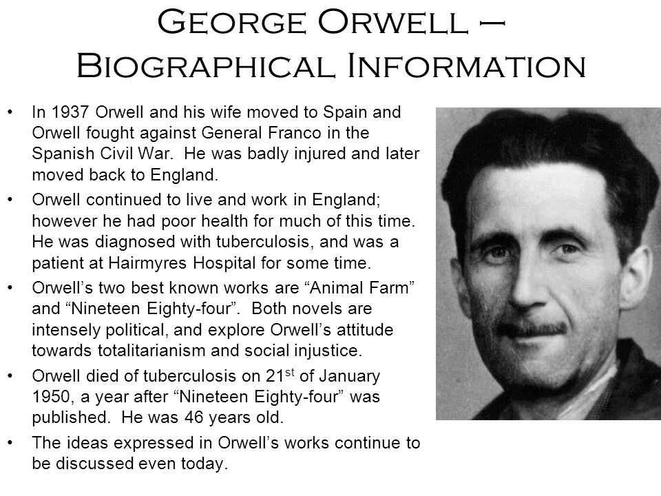 Nineteen Eighty Four”, by George Orwell An Introduction. - ppt download