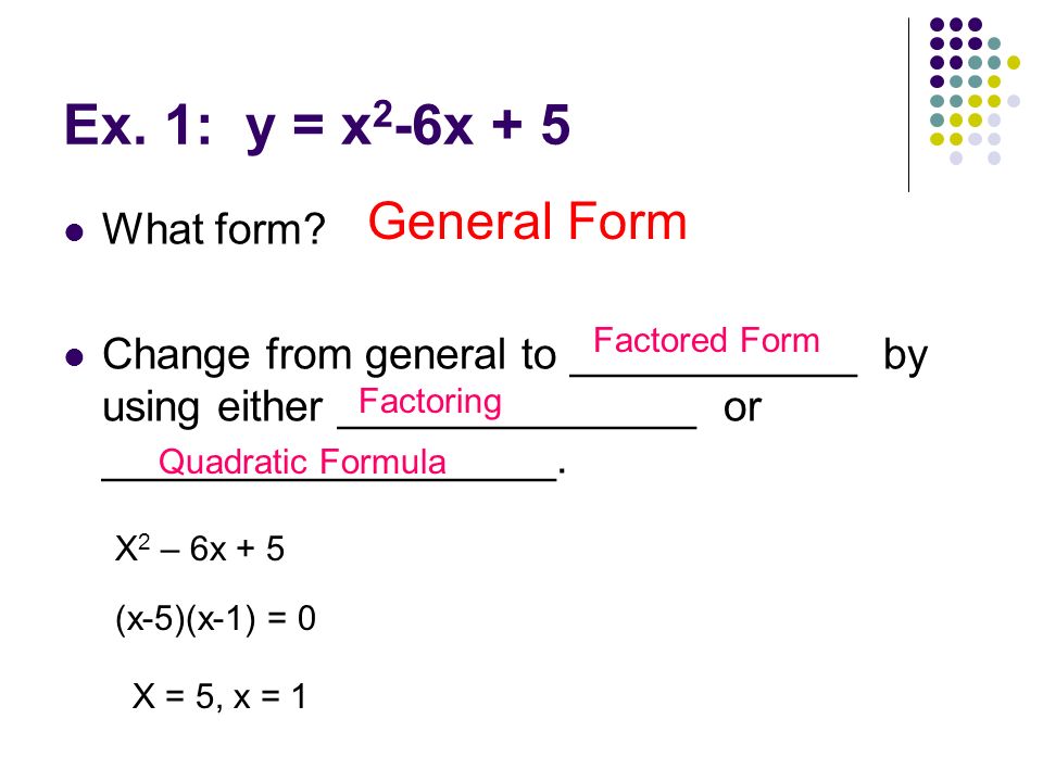 Warm Up Find The Vertex The Roots Or The Y Intercept Of The Following Forms 1 F X X 4 F X 2 X 3 X 4 3 F X X 2 2x 15 Answers Ppt Download