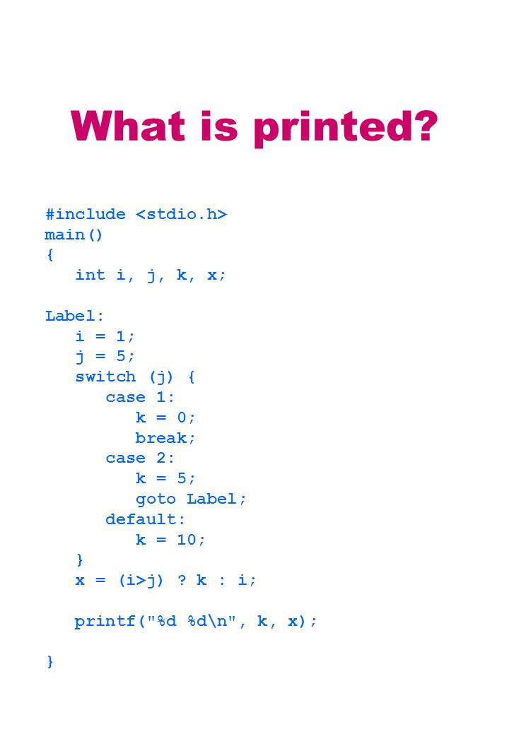 What is printed.