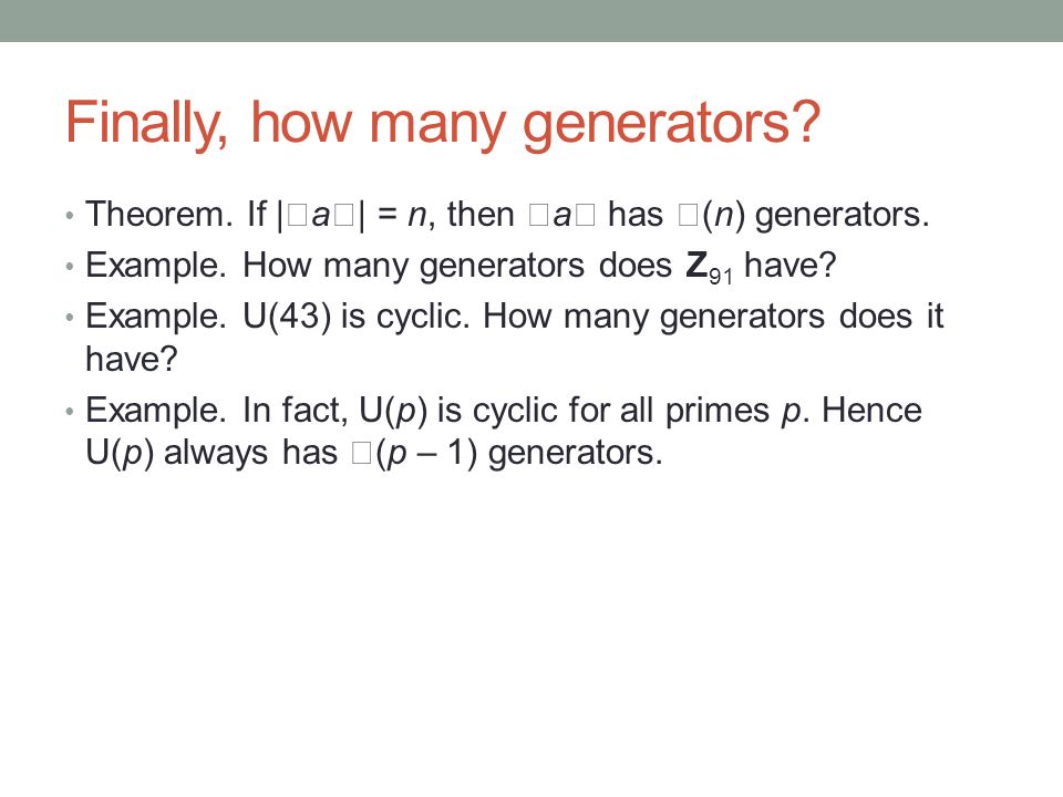 17+ How Many Generators Does A Cyclic Group Of Order N Have Images