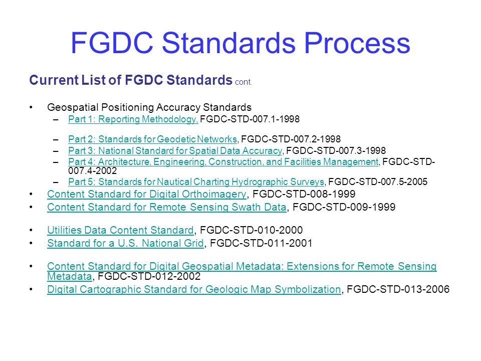 Framework Data Standard Fgdc Steering Committee Meeting May 1 Ppt
