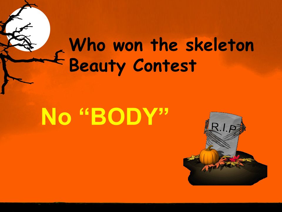 Won beauty skeleton contest the who Scary Halloween