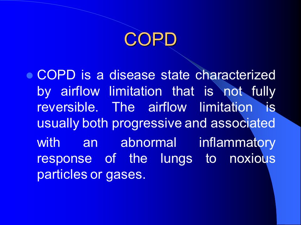 Chronic Obstructive Pulmonary Disease E. Sevda Özdoğan MD Chest ...