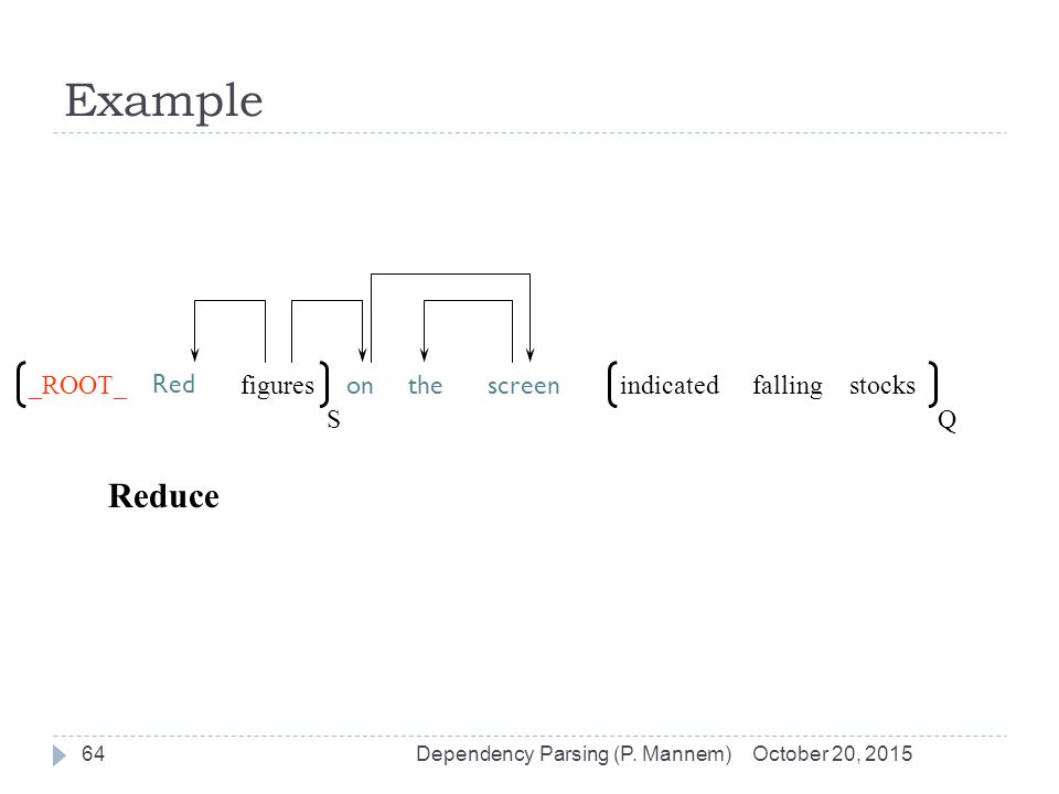 Example October 20, 2015Dependency Parsing (P.
