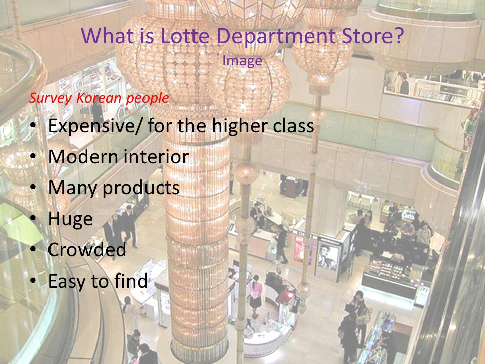 What is Lotte Department Store.