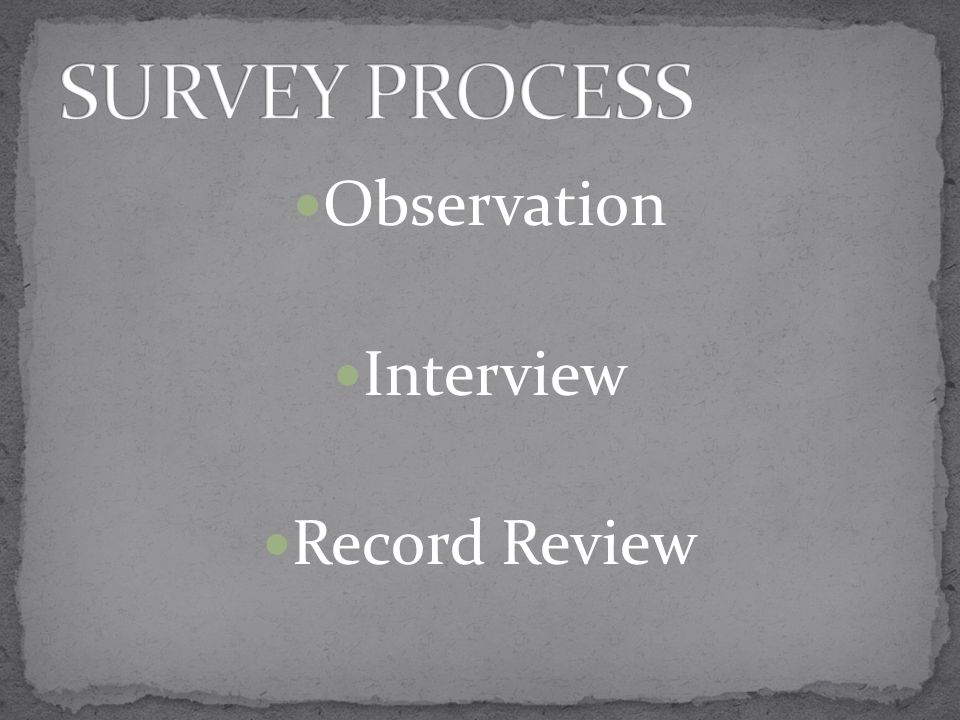 Observation Interview Record Review