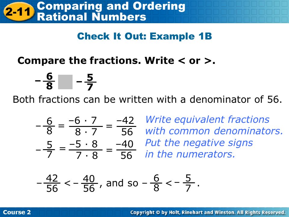 Compare the fractions. Write.