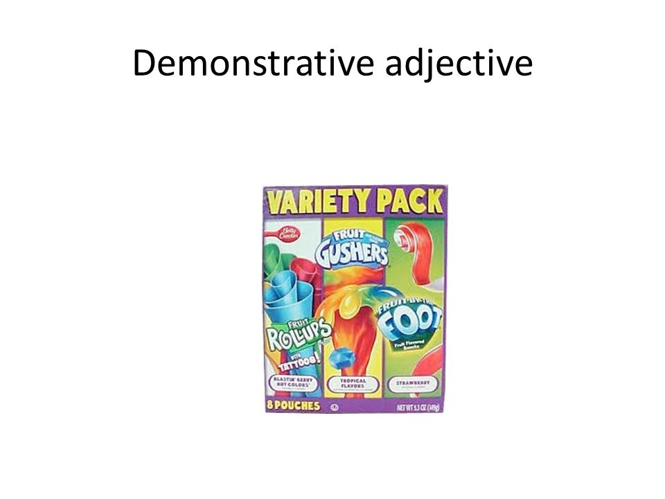 Demonstrative adjective