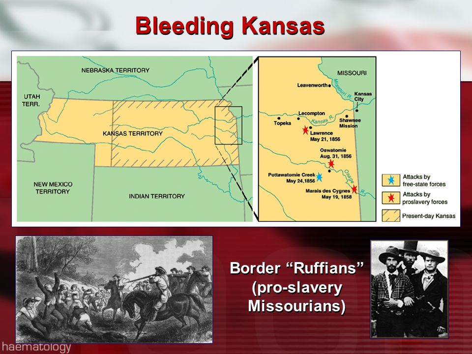 Bleeding Kansas Border Ruffians (pro-slavery Missourians)