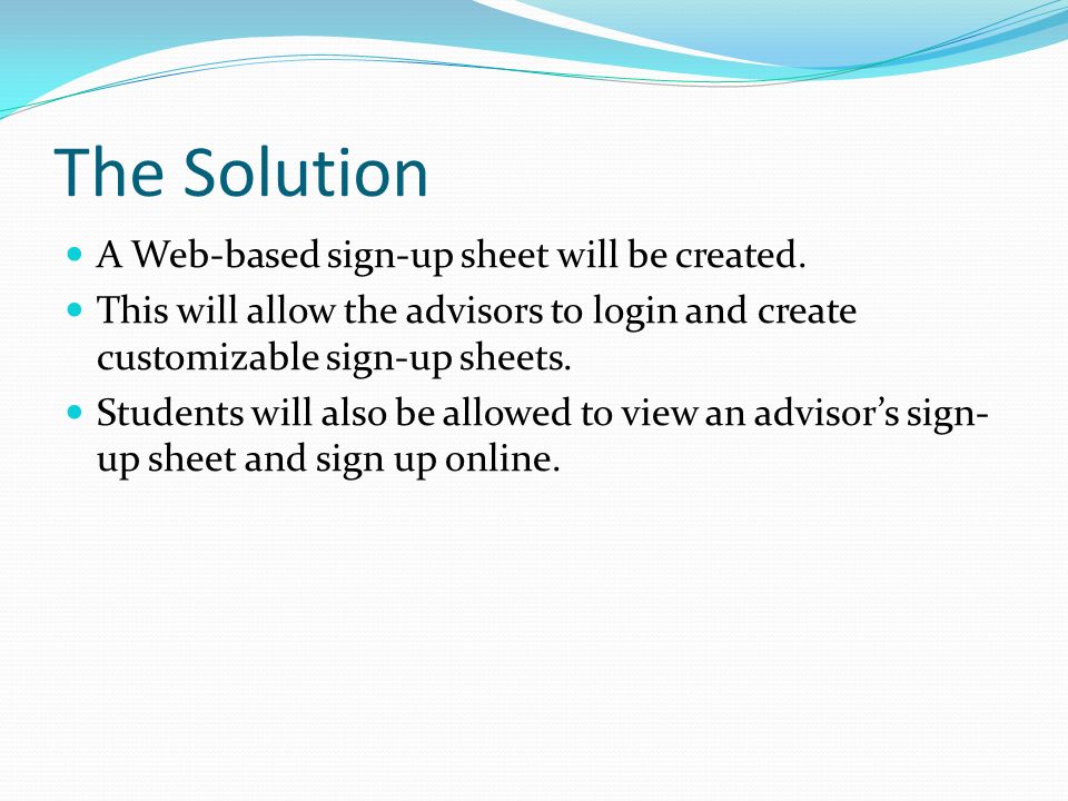by matt baker eric sprauve stephen cauterucio the problem create a sign in sheet