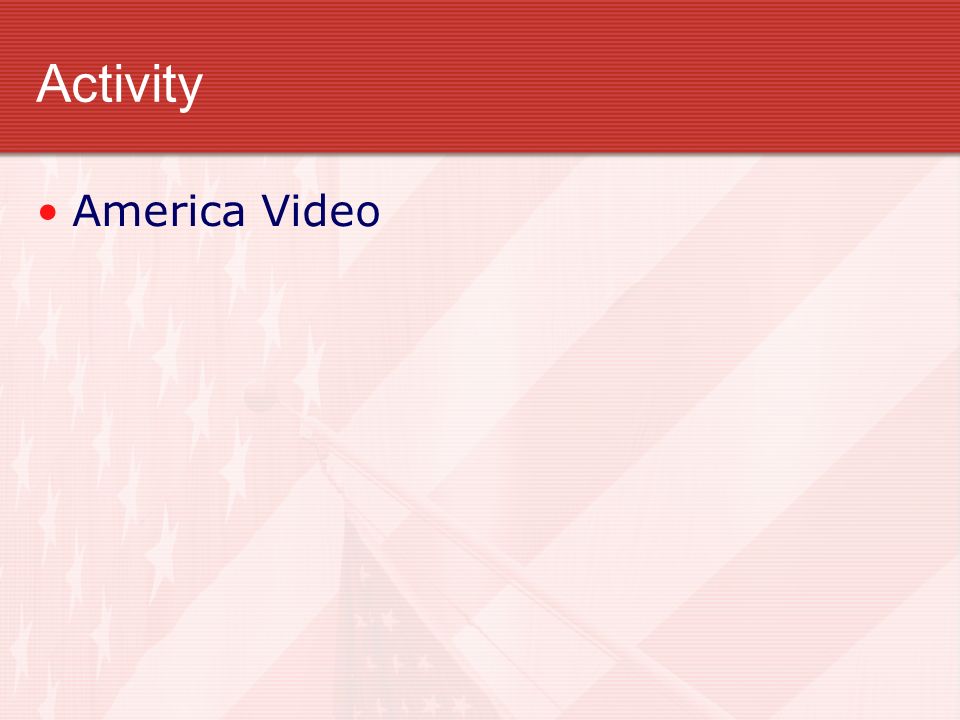 Activity America Video