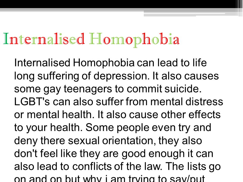 homosexuality depression Can cause homosexuality depression Can cause