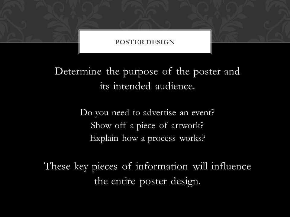 Determine the purpose of the poster and its intended audience.