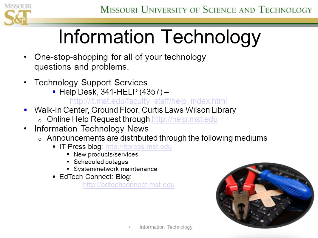 Information Technology Practical Information For New Faculty About