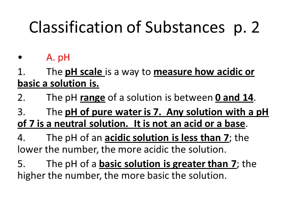 Classification of Substances p. 2 A.