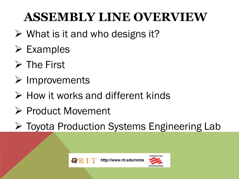 assembly line introduction ppt download