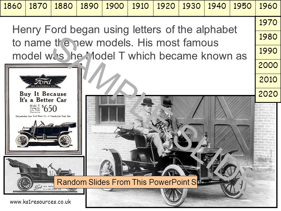 Henry Ford began using letters of the alphabet to name the new models.
