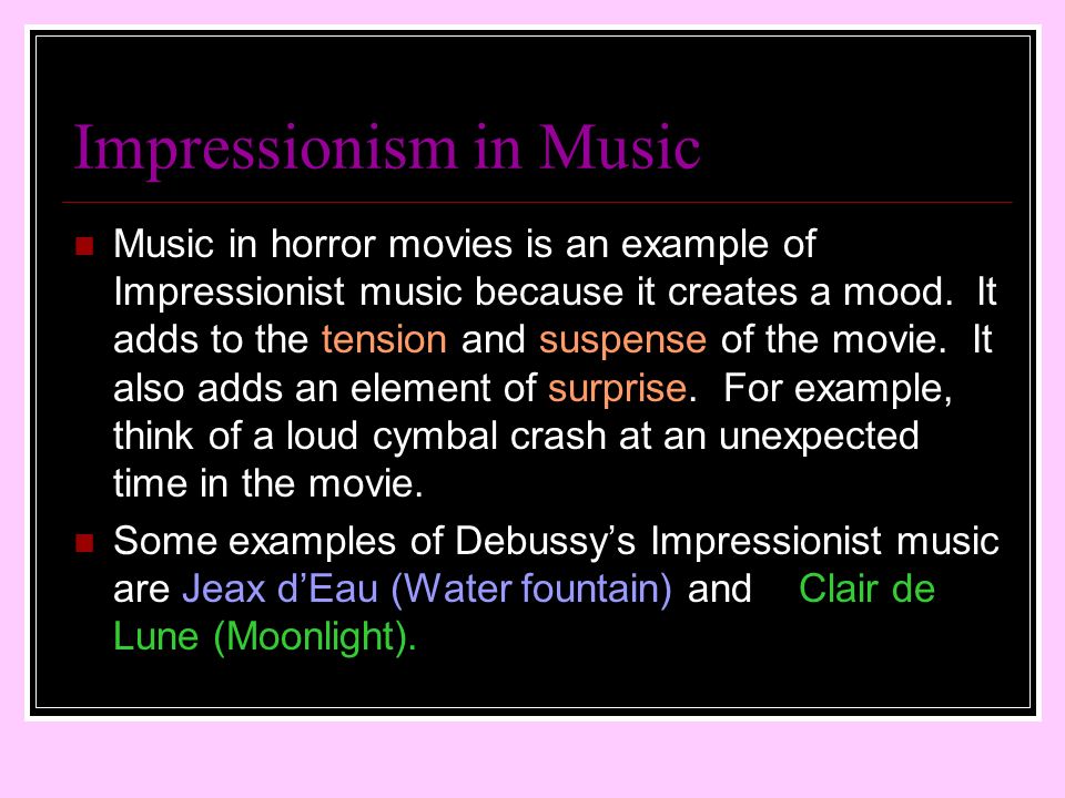 impressionism in music examples