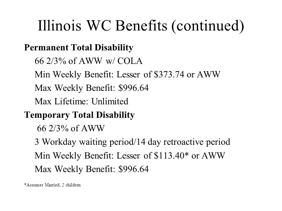 Illinois Permanent Partial Disability Chart