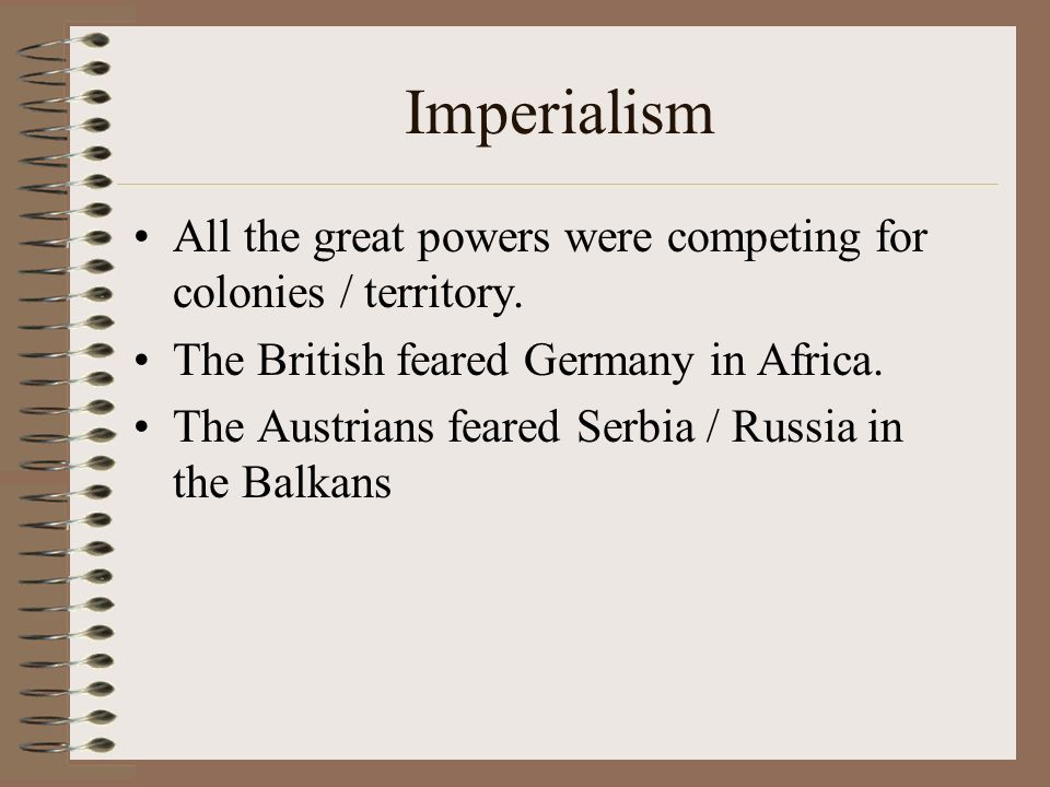 why is imperialism a cause of ww1