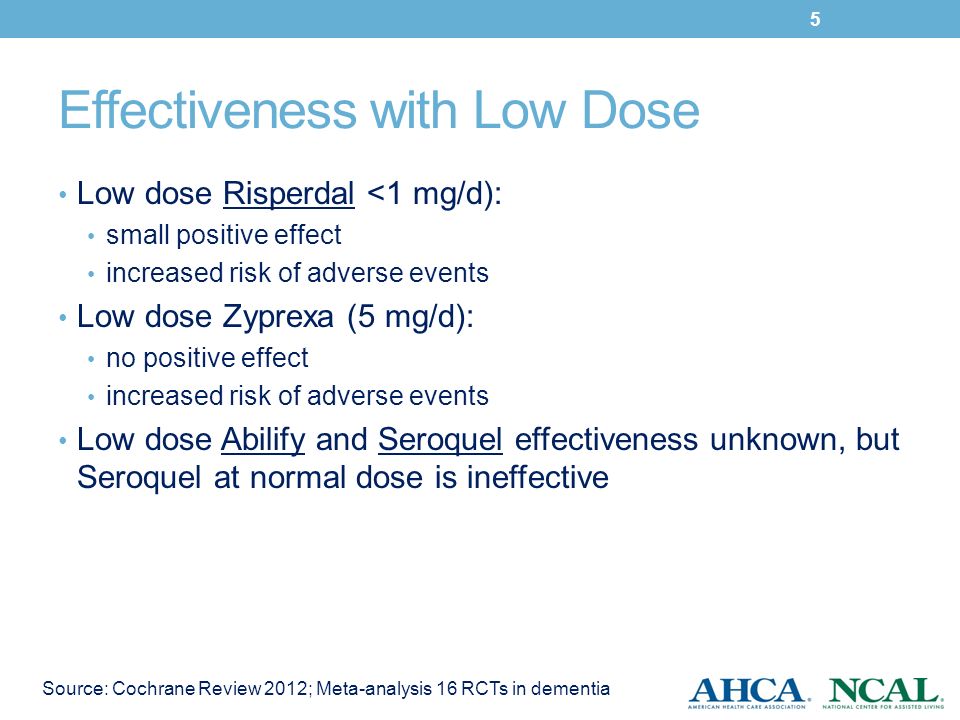 Low dose risperdal increasing