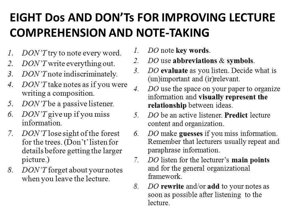 Take note! The do's and don'ts of note taking at formal employee