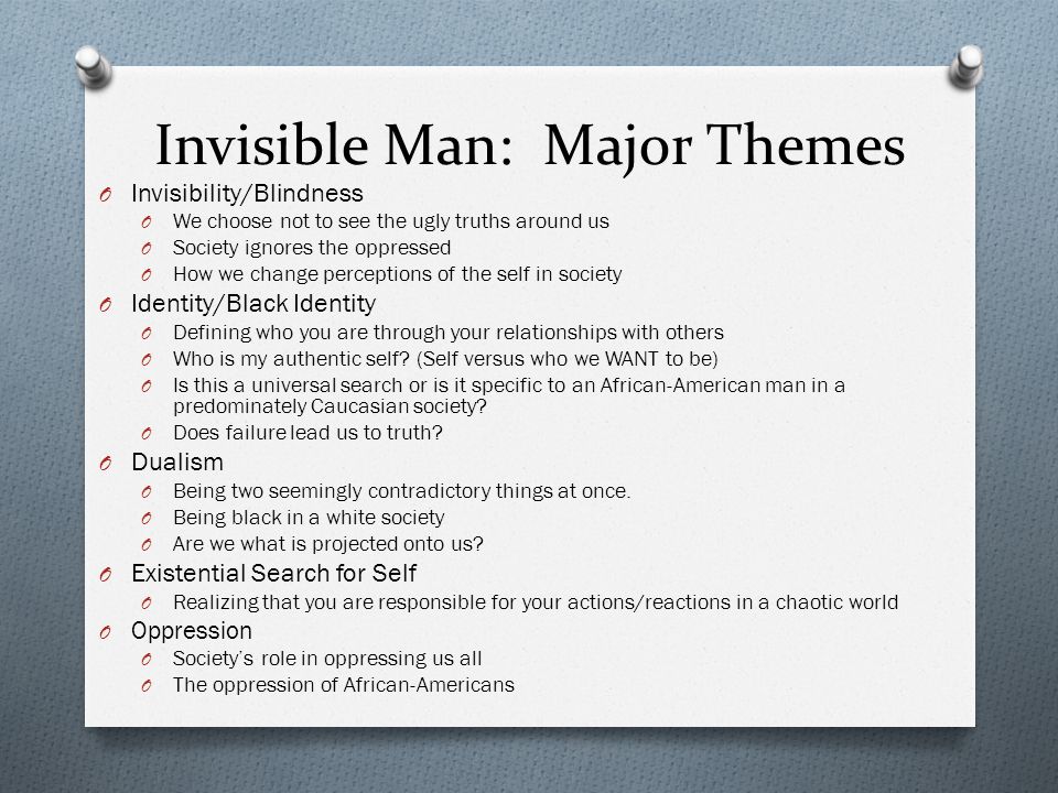 what is the theme of the invisible man