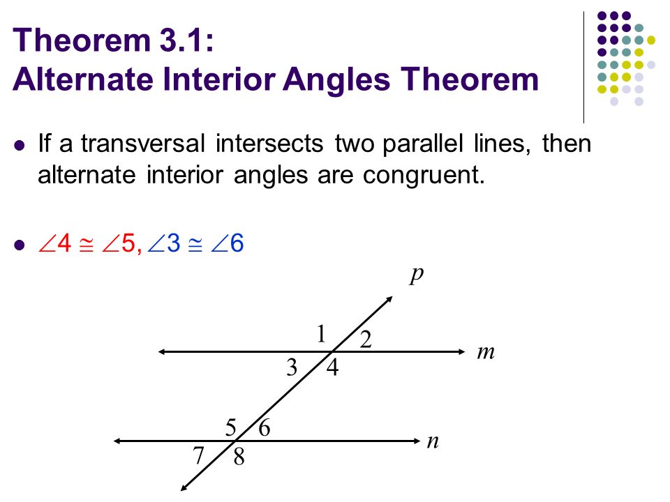 Theorem 3 2 Alternate Interior Angles Theorem